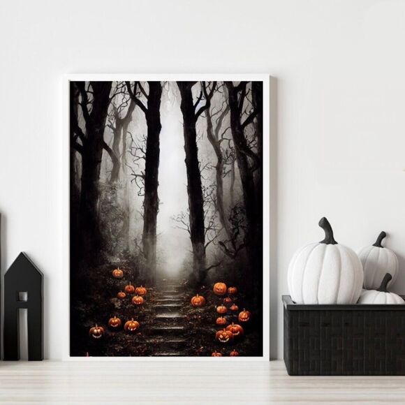 Spooky Halloween Pumpkin Print - Picture 6 of 6